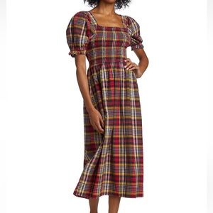 The Great Savannah Plaid MIDI Dress